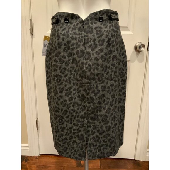 Rebecca Taylor Gray Animal Print Pencil Skirt, Size 6 (US) - Picture 4 of 6